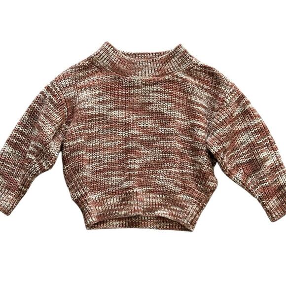 Rylee + Cru Heathered Spice Knit Sweater Baby 6-12m - Picture 1 of 5